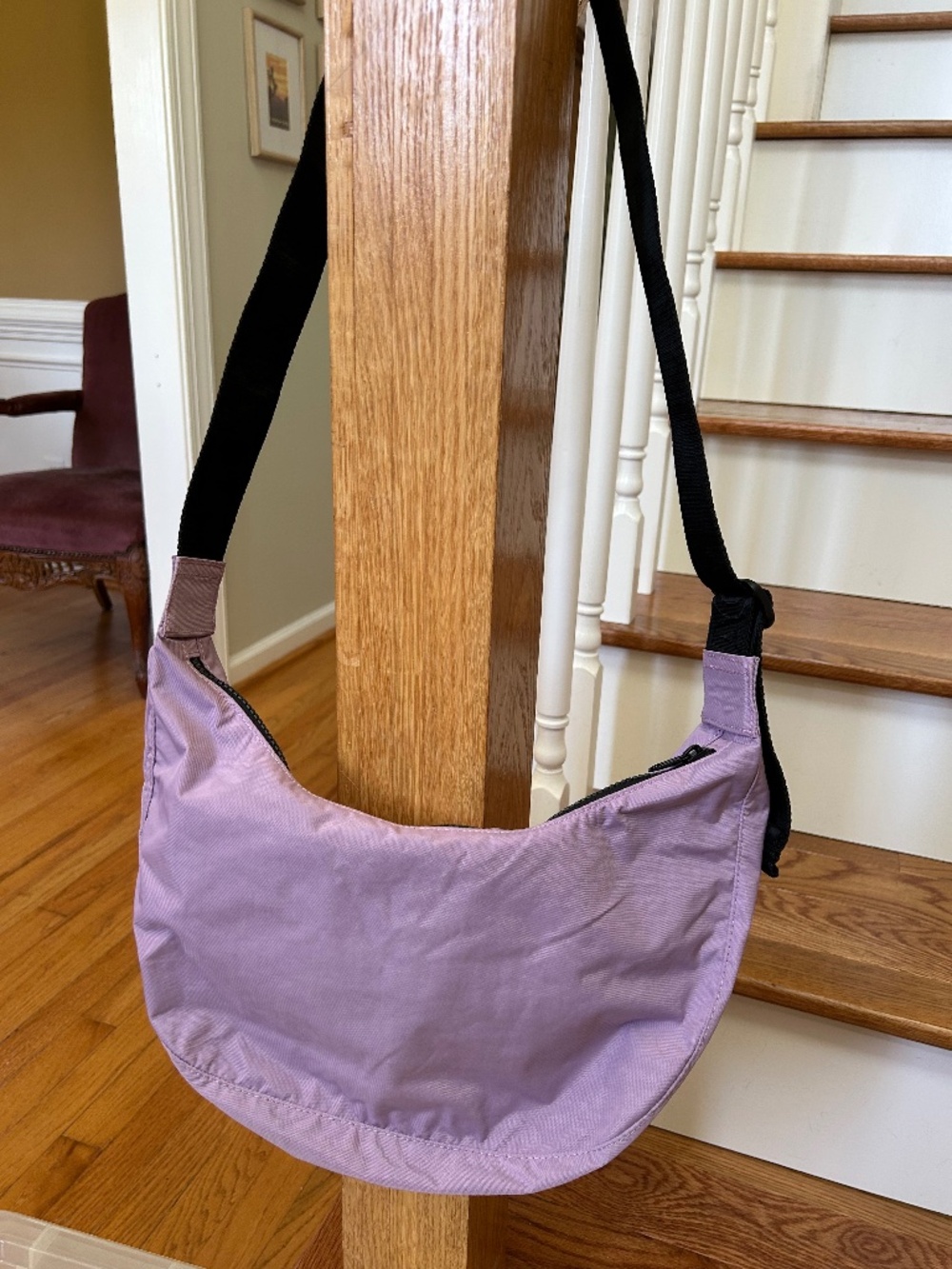 Lavender Baggu medium crescent bag